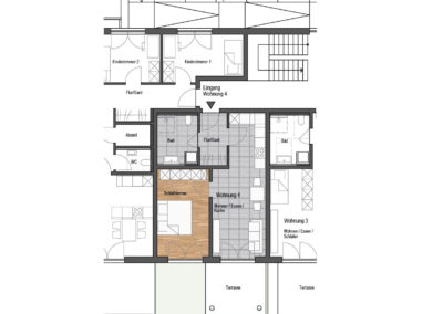 Wohnung Nr. 4 – 2-Zimmer Wohnung mit Terrasse und Garten