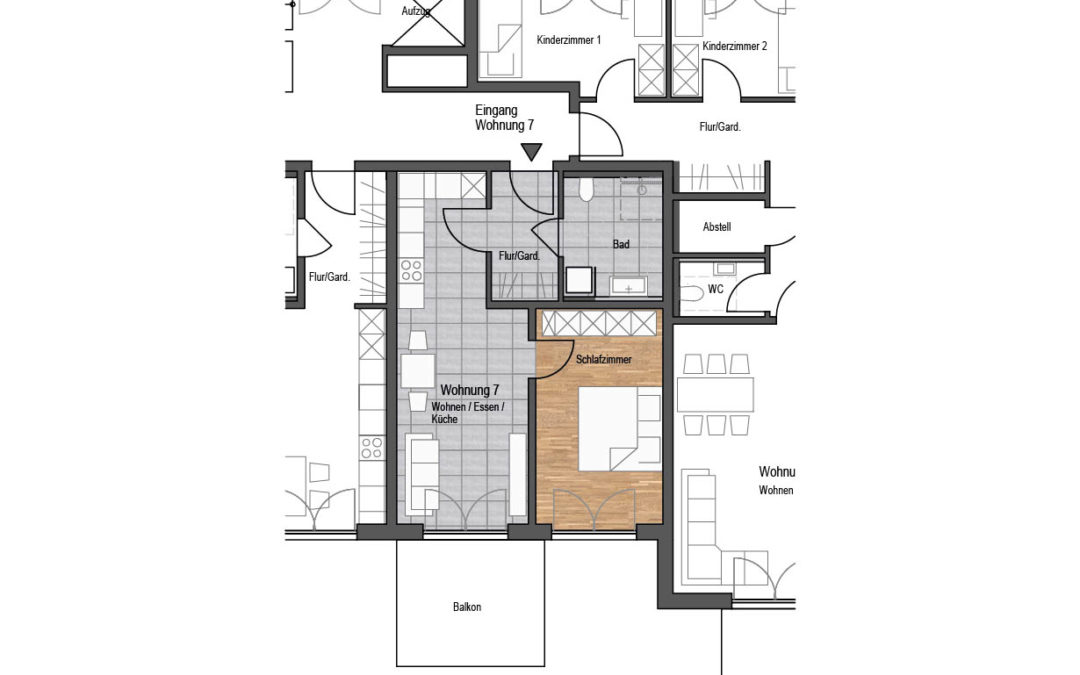 Wohnung Nr. 7 – 2-Zimmer Wohnung mit Balkon